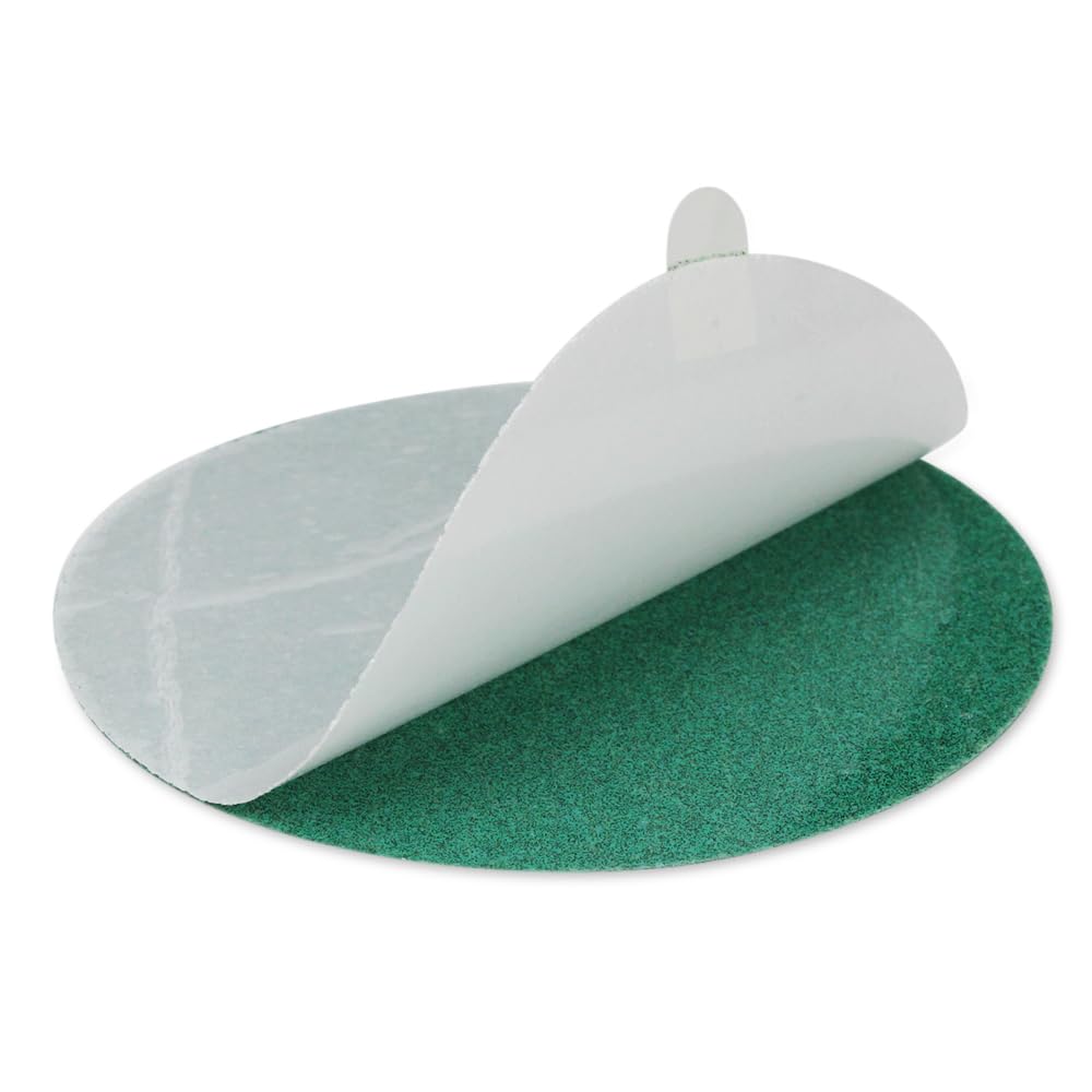 BHA 5” Green Film PSA Self Adhesive Sanding Discs - 50 Pack - Wet/Dry, Sticky Back, Premium Aluminum Oxide for Long-Lasting, Low-Dust & Load Resistant Sanding and Surface Finishing - 220 Grits