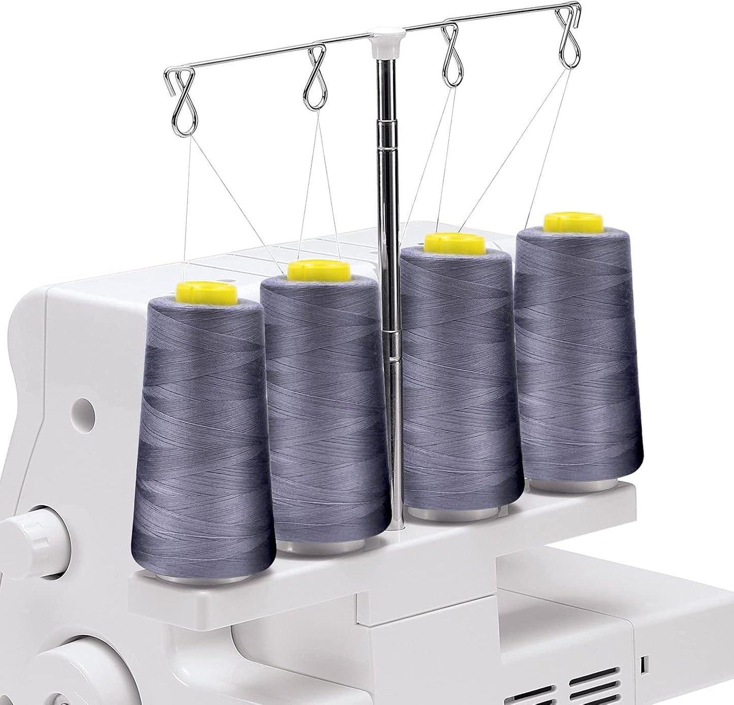 Tortoise 4 Cones of 3000 Yards Each Spool Thread for All Purpose, Serger, Overlock, Quilting, Sewing Machine - 40S/2 Gray 100% Polyester