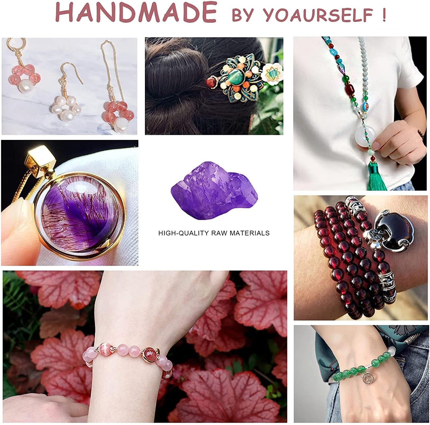 32PCS 10MM Tea Watermenlon Stone Beads Energy Healing Beads for DIY Jewelry Bracelet Necklace Making for Jewelry Making 15Inch