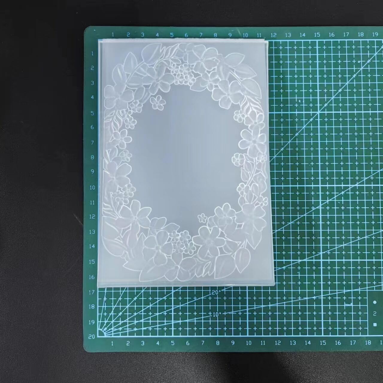 NZJ 3D Texured Flower Frame Background Plastic Embossing Folders for Card Making Scrapbooking and Other Paper Crafts