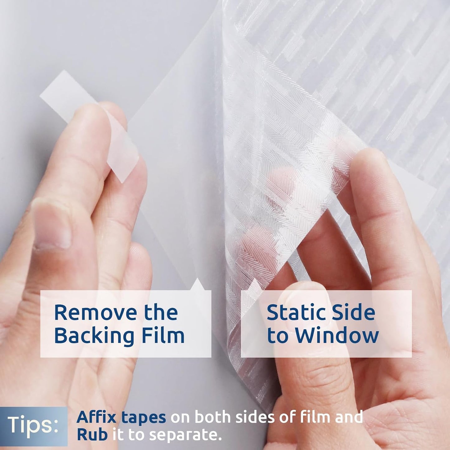 rabbitgoo Window Privacy Film, No Glue Frosted Glass Film, Static Cling UV Blocking Non Adhesive Reusable Heat Control Window Vinyl Clings for Home, Office, Frosted Silk, 29.5 x 78.7 Inches