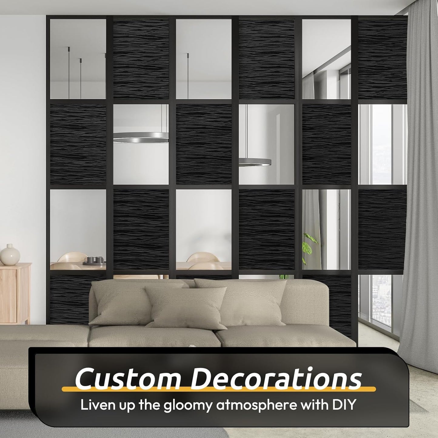 rabbitgoo Blackout Window Film, Sun Light Blocking Window Black Out Cover for UV Reduction, Removable Tint Room Darken Heat Control Frosted Glass Sticker for Home, Black, 29.5 x 78.7 Inches