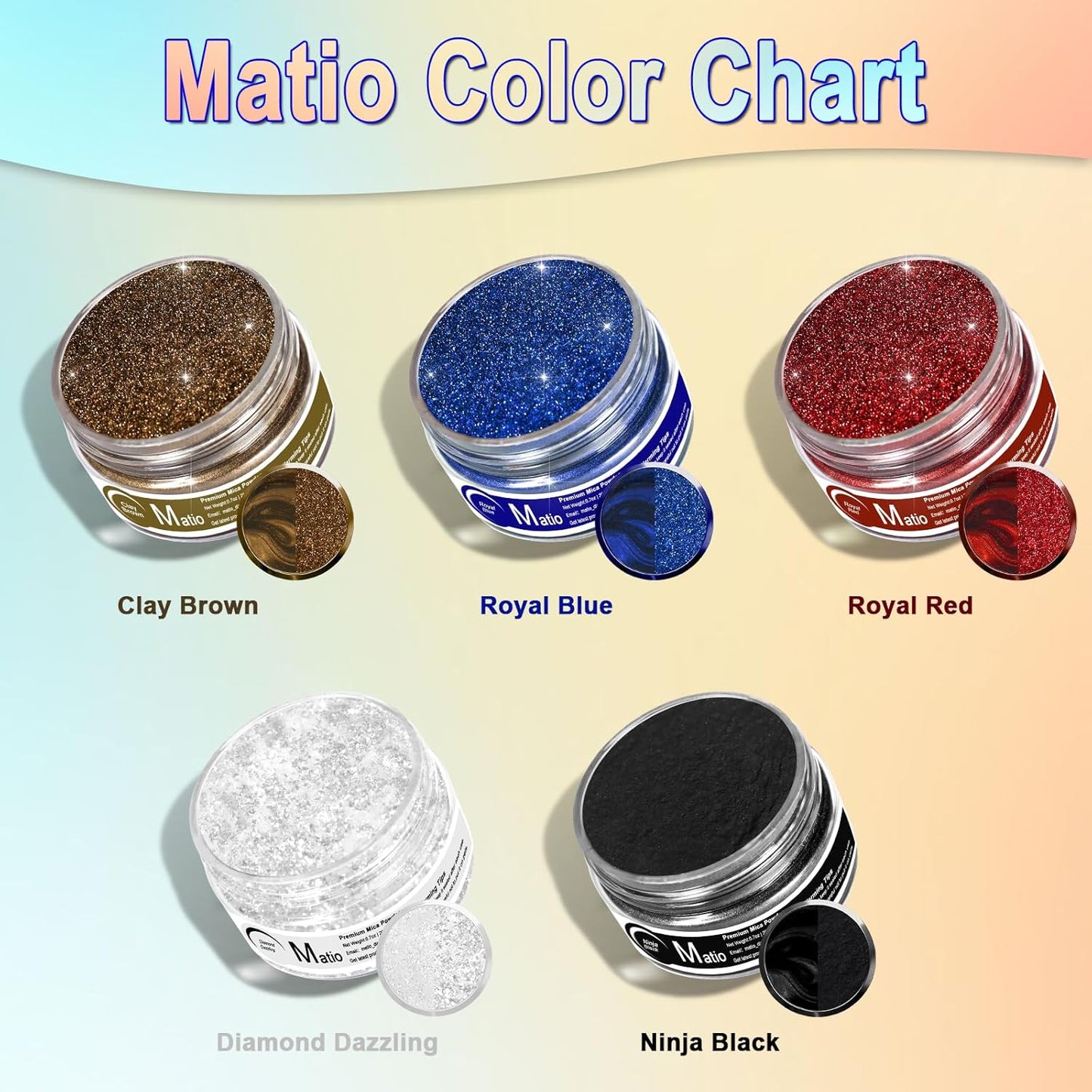 Matio Red Mica Powder, 0.7oz/20g Premium Mica Pigment Powder Natural Epoxy Resin Color Pigment for Soap Making, Bath Bombs,DIY Arts Crafts Additive Acrylic,Woodworking,Car Freshie Supplies (Royal Red)