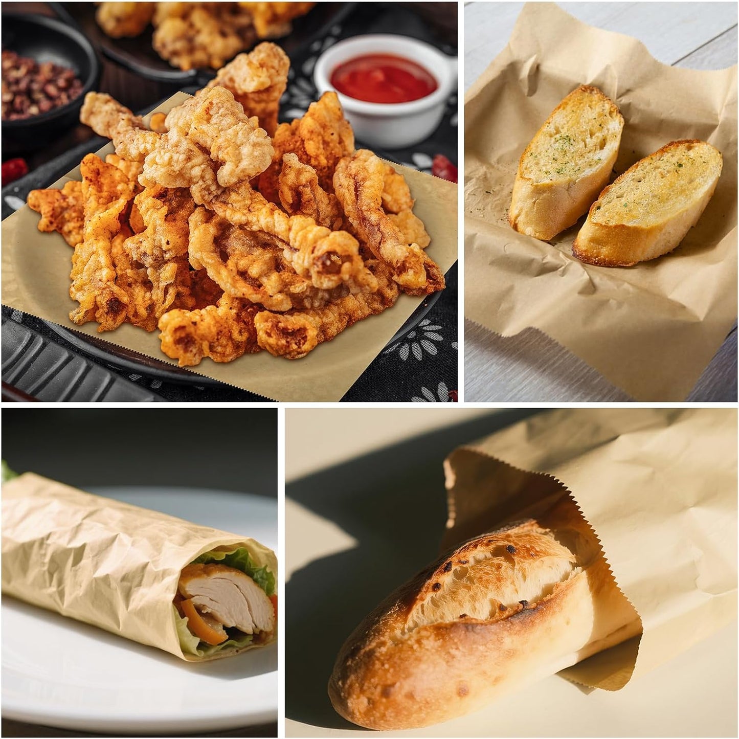 Precut POP UP Deli Paper Sheet Pack of 200, Interfolded Heavy Paper for Food Wrap and Serving (10" x 10-1/2", Kraft)