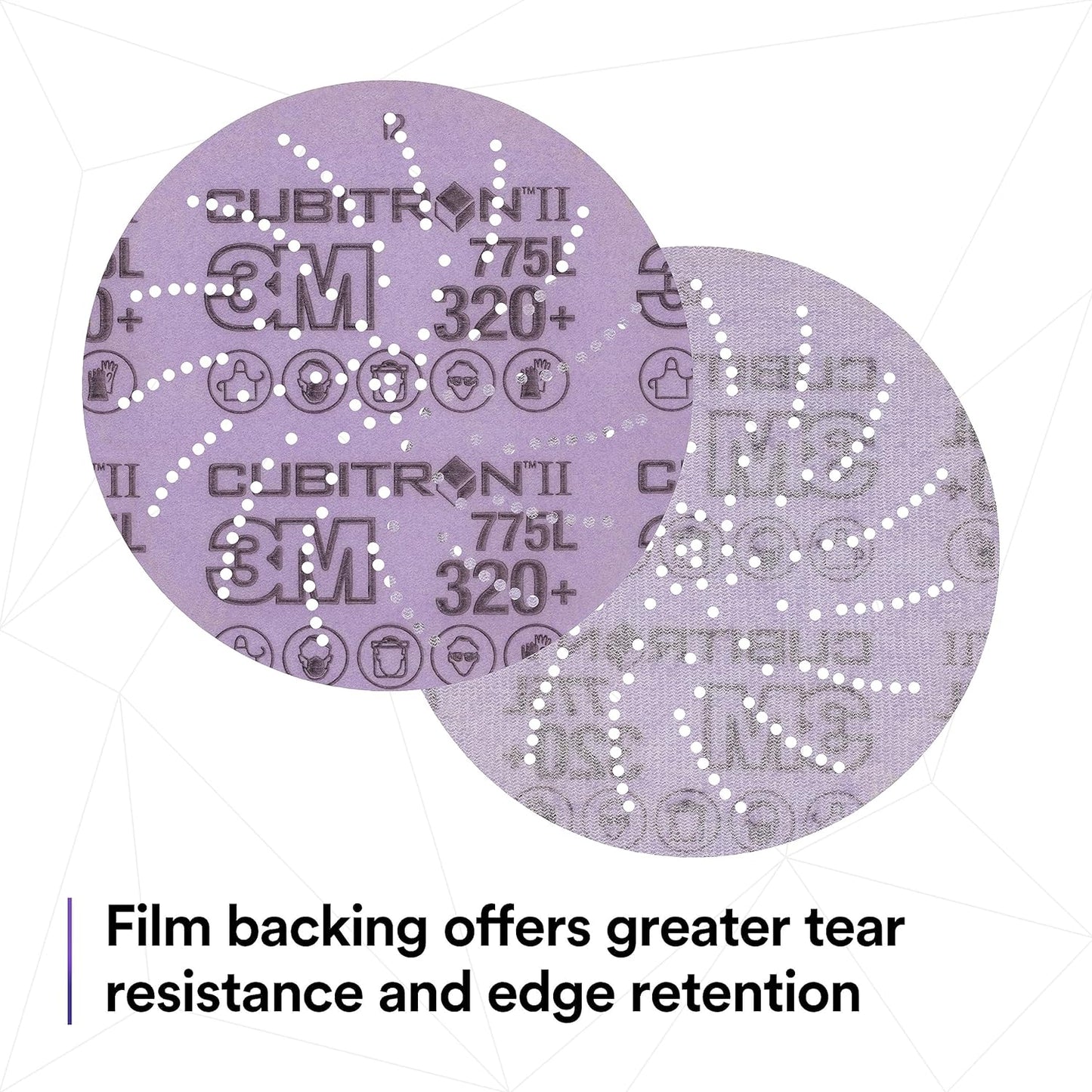 3M Xtract Cubitron II Hookit Clean Sanding Film Disc 775L, 220+, 3 in, Pack of 50 Hook and Loop Sanding Discs for Paint Preparation and Removal, General Sanding, Refining, Blending, and Featheredge