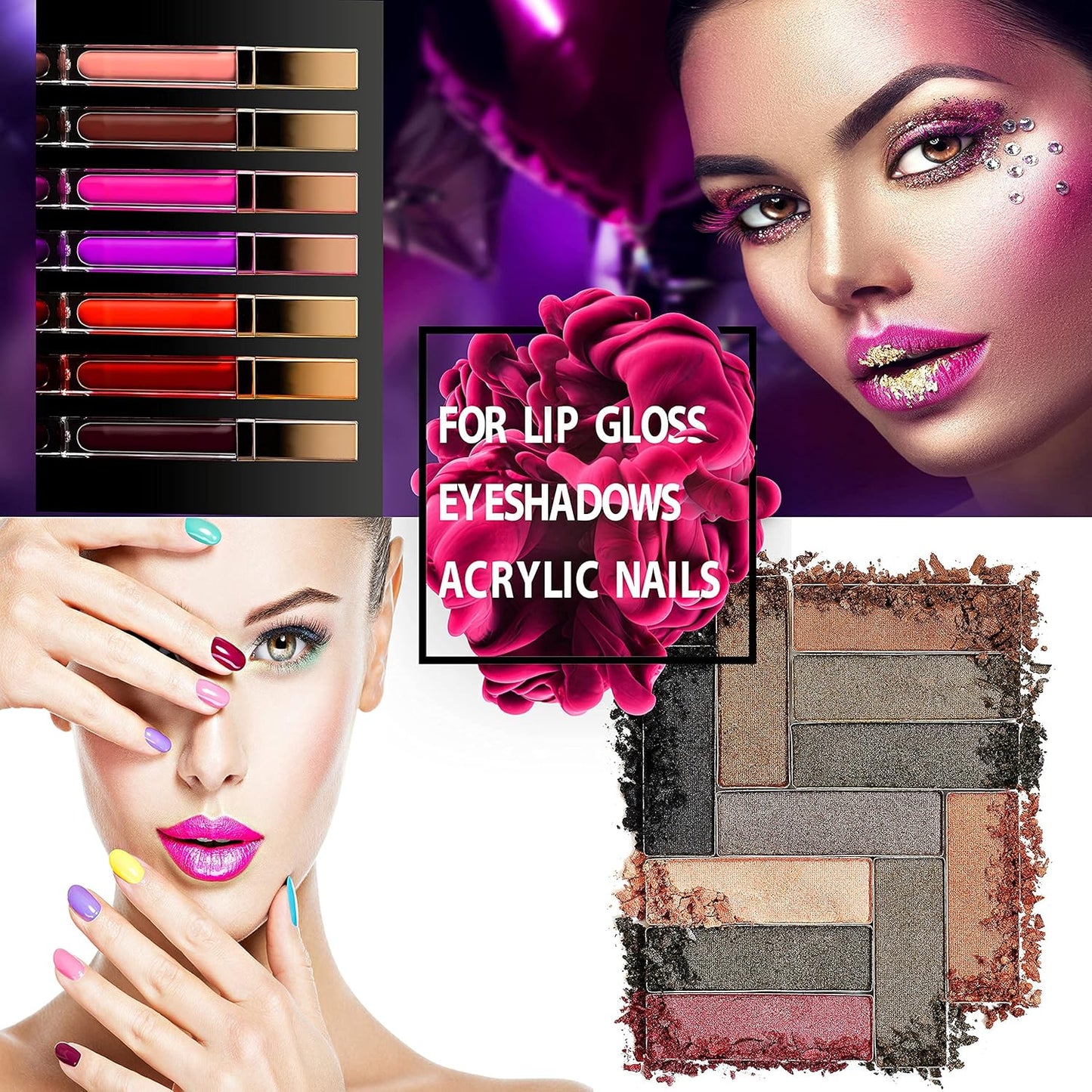 TECHAROOZ Mica Powder Set - 24 Cosmetic Grade Pigment Colors (10g Each) for Soap Making, Epoxy Resin, Lip Gloss, Nails, Bath Bombs & Slime