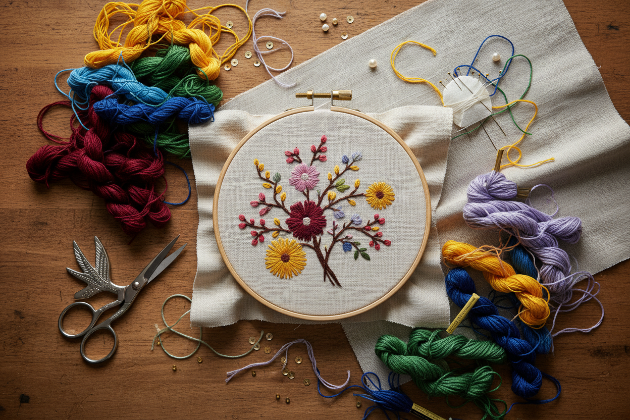 Modern Embroidery for Beginners: Stitches, Supplies & Stunning Projects