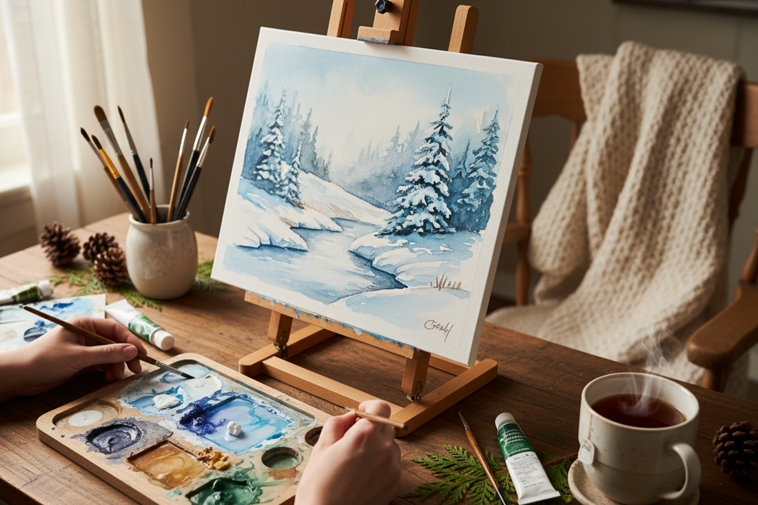 Winter Watercolor Painting: Capture the Season's Beauty on Canvas