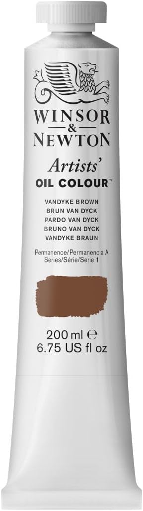 Winsor & Newton Artists' Oil Color, 200ml (6.75 oz) Tube, Vandyke Brown