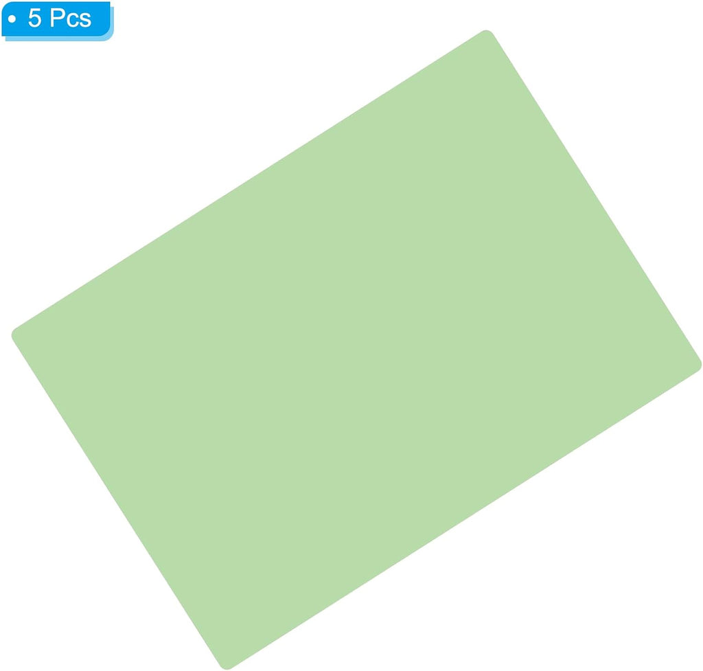 PATIKIL A4 Size Guided Reading Sheet, 5pcs Correction Lighting Gel Filter Colored Overlay Transparent Color Film for Classroom Photo Studio, Grass Green