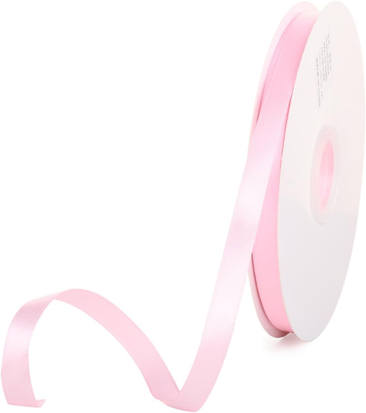 3/8" x 100 Yards Light Pink Polyester Satin Ribbon Single Faced Bulk Fabric Ribbons for Gift Wrapping, Crafting and DIY Projects, Scrapbooking, Bows and Card Making