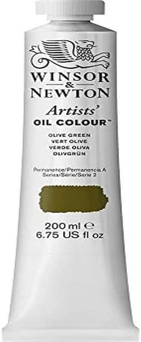 Winsor & Newton Artists' Oil Color, 200ml (6.75 oz) Tube, Olive Green