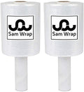(R) Stretch Wrap 5" x 1000' Roll With Handle, 80 Gauge Extra Thick Durable Self-Adhering Plastic Wrap for Moving, Packing Wrap Industrial Strength, Clear Plastic Pallet Shrink (2 Pack)