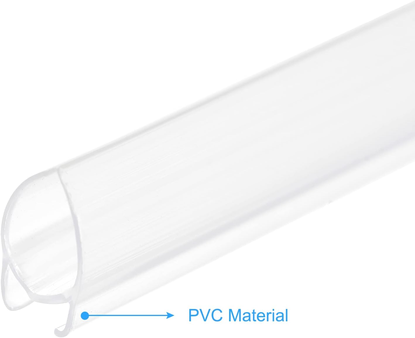MECCANIXITY PVC Poster Hanger Rail Poster Strip Bar 50cm/20inch Clear with Clips for Poster, Map, 4 Set