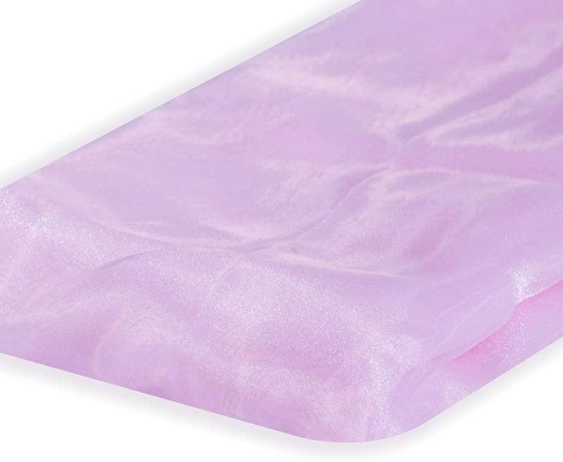 Fynite Baby Pink Organza Fabric by The Yard | 1 Yard Long | 44" Wide | Bridal Soft Sheer Organza Tulle for DIY Wedding Dress Fashion Craft Decorations