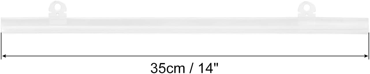 MECCANIXITY PVC Poster Hanger Strip 35cm/14inch Clear with Clips, 4 Set