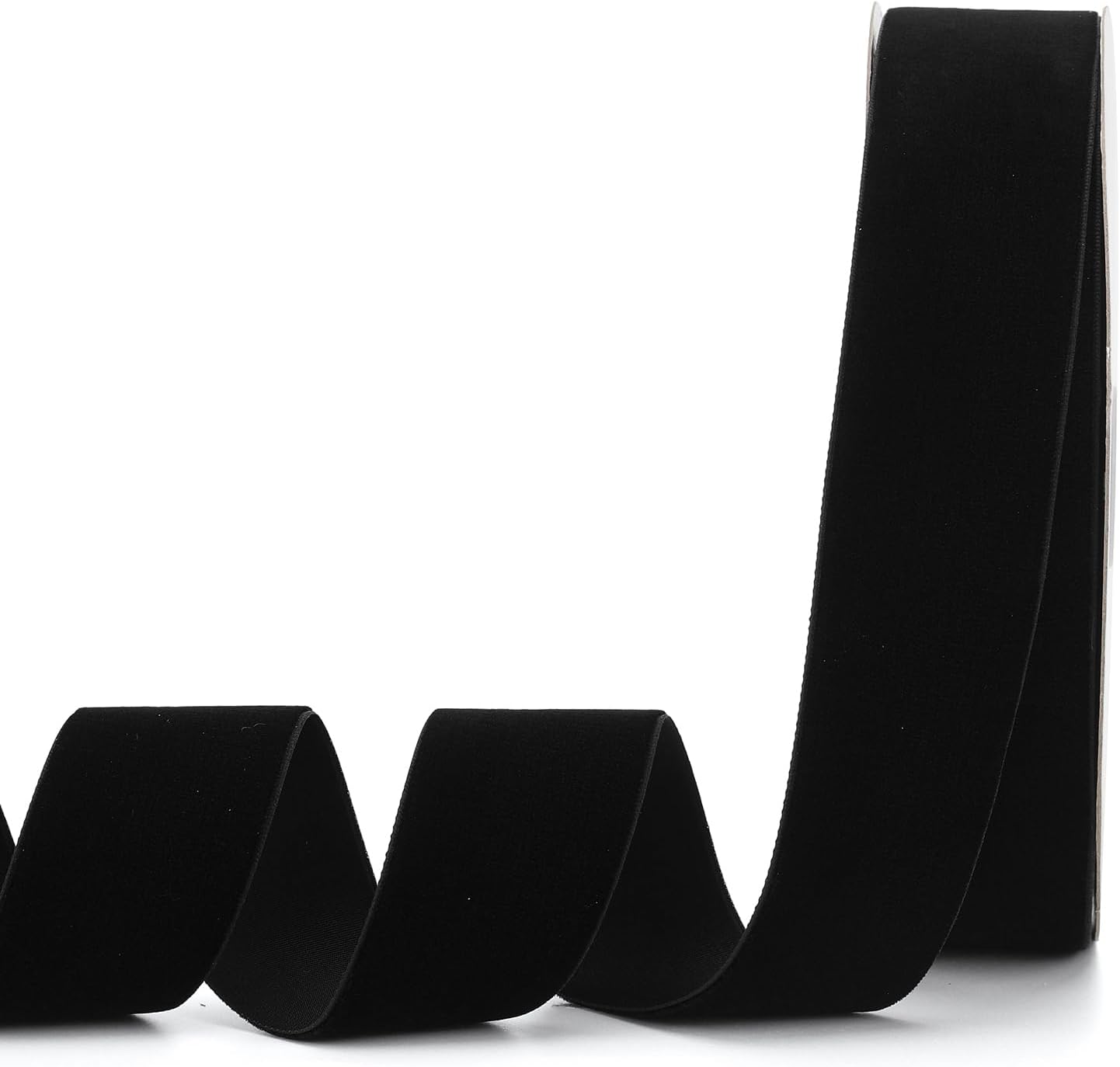 Black Velvet Ribbon,1-1/2"W x 20Yd Single Face,Great for Gift Wrapping,Hair Bows,Handmade Craft and Christmas,Wedding Decoration (1-1/2" Black)