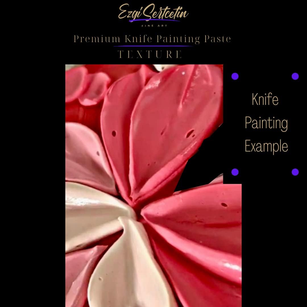 Premium Palette Knife Painting Paste|Texture Paste|Authentic Bright Colors|Ready to Use|Easy to Apply| 6oz (Pastel Mulberry)