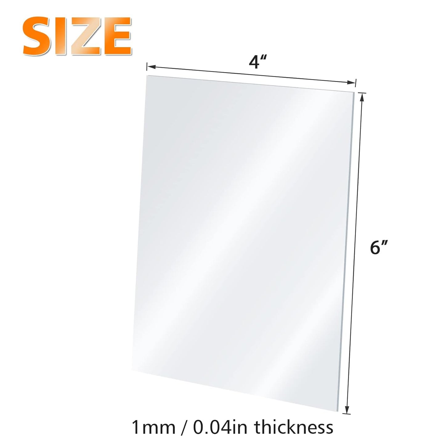 Egofine Plexiglass Sheets Acrylic Sheets 20 Pack of 4x6’’ 0.04 Thick Clear Plastic Cast Transparent Plexi Glass for Crafting Projects, Replacement Picture Frame Glass, DIY Display, Easy to Cut