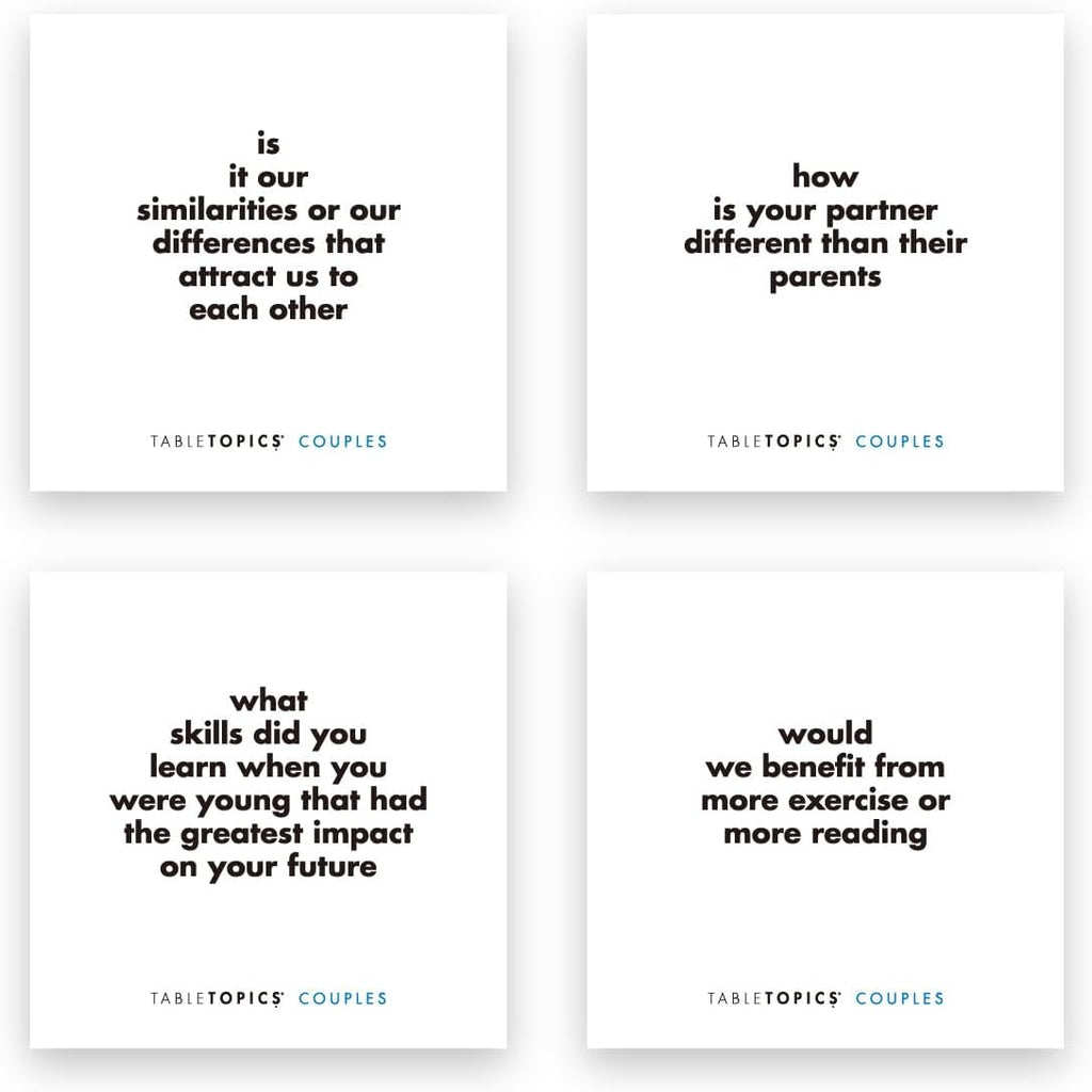 TableTopics Couples Conversation Cards for Romantic Partners with 135 Questions for Date Nights & Intimate Talks, Unique Gift for Anniversaries