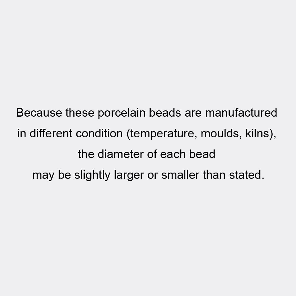 INSPIRELLE 180 Pieces Porcelain Beads Chinese Round Ceramic Beads 8mm for Handmade Jewelry Making Bracelets Necklace Making, Leopard