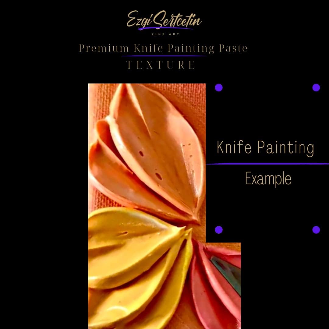 Premium Palette Knife Painting Paste|Texture Paste|Authentic Bright Colors|Ready to Use|Easy to Apply| 6oz (Moricante Yellow)