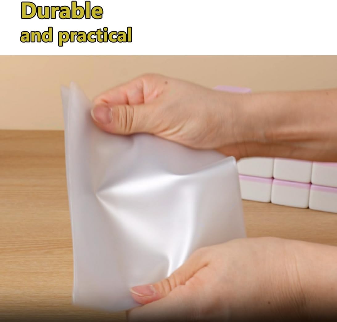aoG Mahjong Card Holder for Mah Jongg Hands and Rules, Non Glare, PVC Plastic, Soft, Durable, 2025 (Large - 4 pcs)