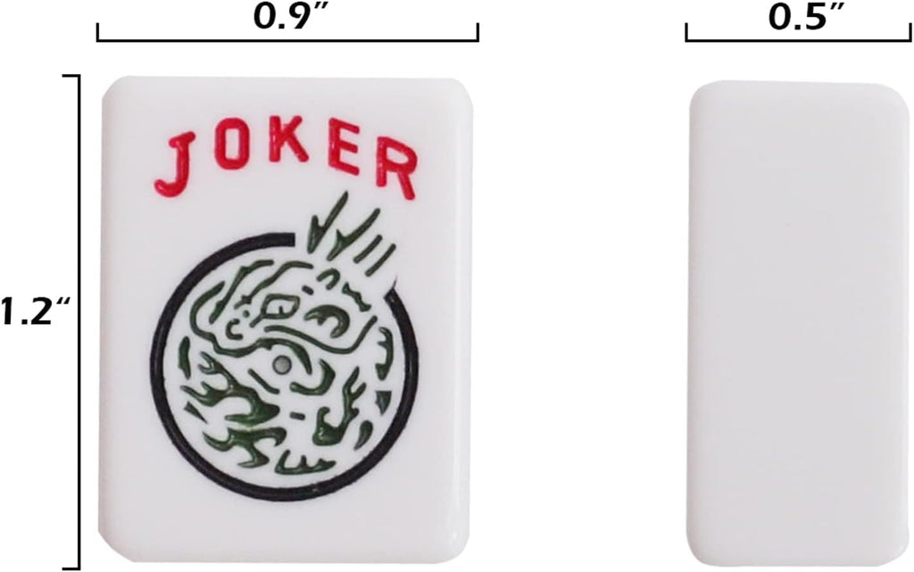 ZGME American Mahjong Set,166 White Tiles with Red Bag and Accessories,4 All-in-One Mahjong Racks with Pushers,Complete Western Mahjong Set