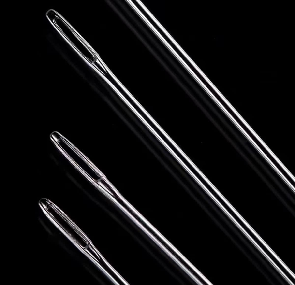 MJMP 8" Professional Upholstery Large Eye Long Needle Easy to Thread,Used for Furniture Weaving Leather Hand Sewing. (8")