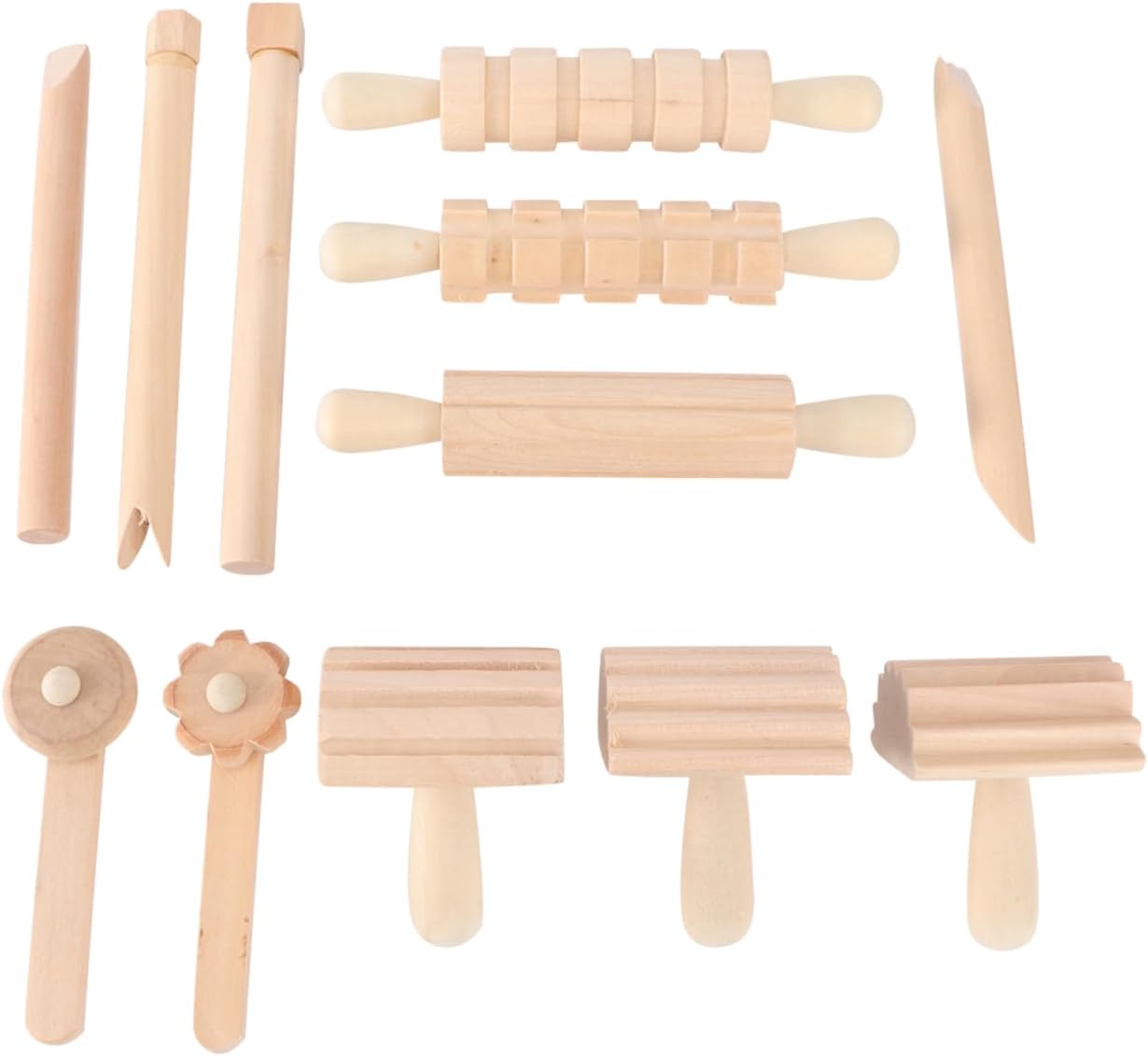 Small Wooden Rollers Mini Wooden Rolling Pin for Wood, Clay, and Dough Crafts for Christmas and Birthday Celebrations