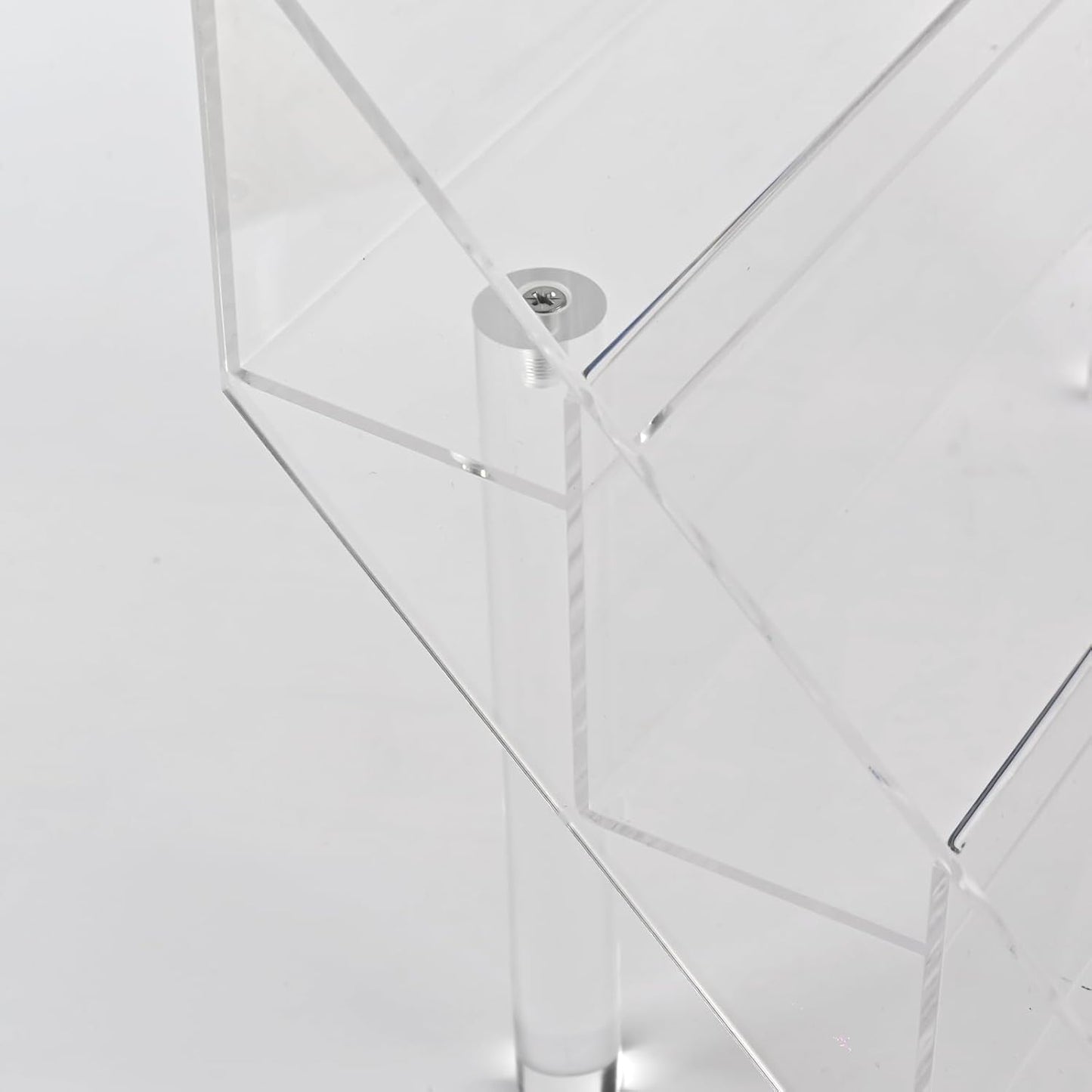 PecMuikee Greeting Card Display, 4 Tiers Clear Acrylic Sticker Display Stand for Vendors Retail, Display Photo Stand for Counter Tabletop Display Supplies, 2 Sets