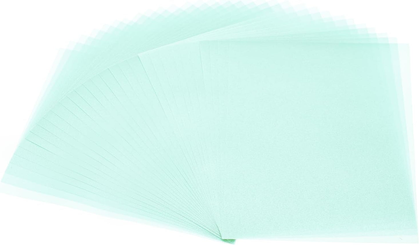 PATIKIL 60 Sheets Vellum Paper 4.25x5.5, Vellum Paper Printable Translucent Paper 100GSM Colored for Invitations Laser Inkjet Printing Card Making Crafting Wedding Tracing, Blue
