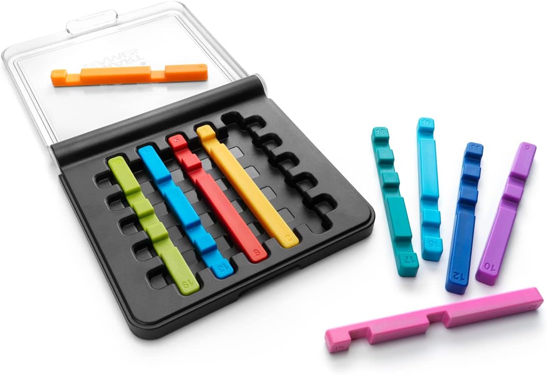 SmartGames IQ Stixx Stacking Travel Game with 120 Challenges for Ages 7 - Adult
