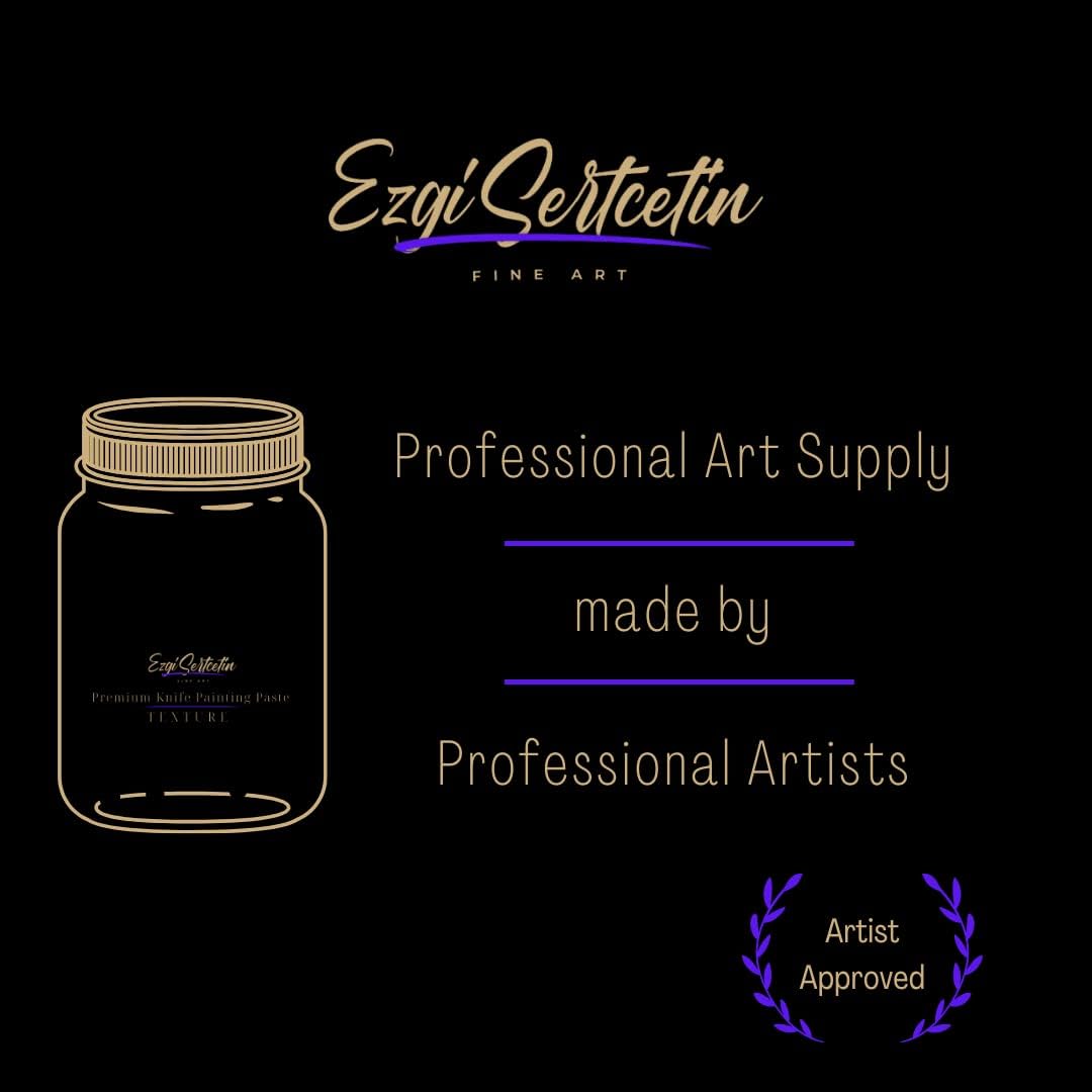 Premium Palette Knife Painting Paste|Texture Paste|Authentic Bright Colors|Ready to Use|Easy to Apply| 6oz (Plum)