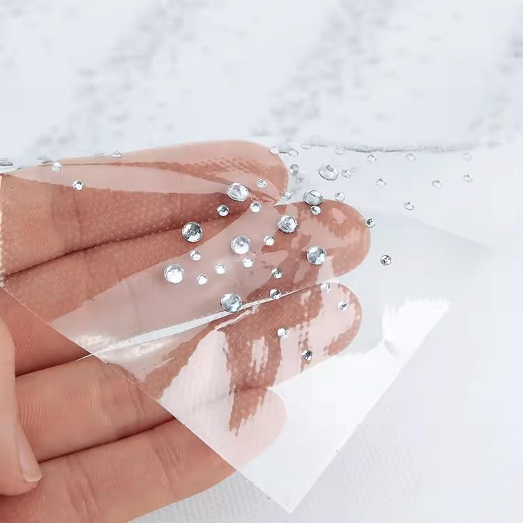 Blinginbox Hotfix Tape,Hot Fix Rhinestones Transfer Film Paper Iron on Rhinestones Transfer Paper.(10ft*12.6in)