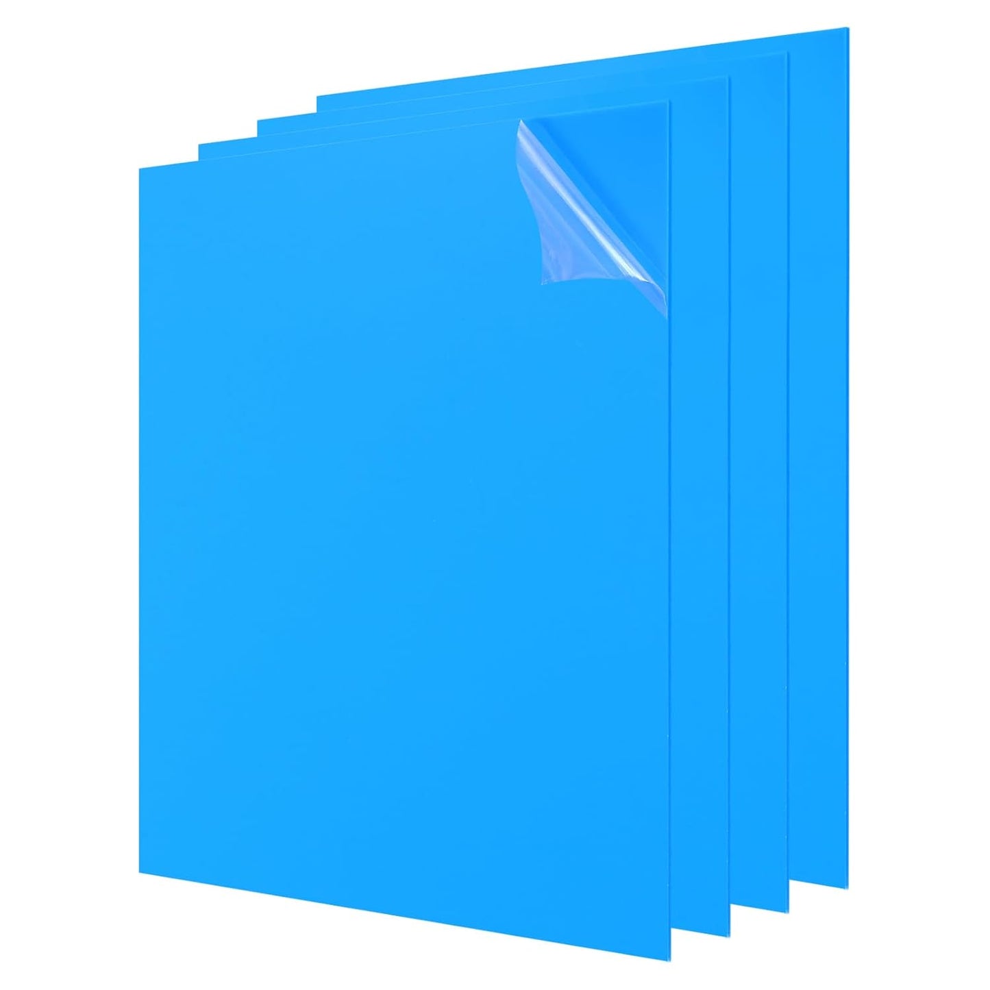 uxcell 4Pcs Acrylic Sheets 8x8 Inch Acrylic Panel 1/8 Inch-3mm Plastic Board for Picture Frames Sign Holders DIY Display Projects Craft, Blue