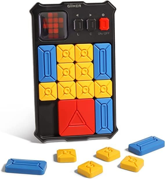 GiiKER Super Slide Puzzle Games, Original 500+ Challenges Brain Teaser Puzzle, Toys for Kids Teens, Travel Games Birthday Gifts Stocking Stuffers for Boys Girls, Activities for Road Trips
