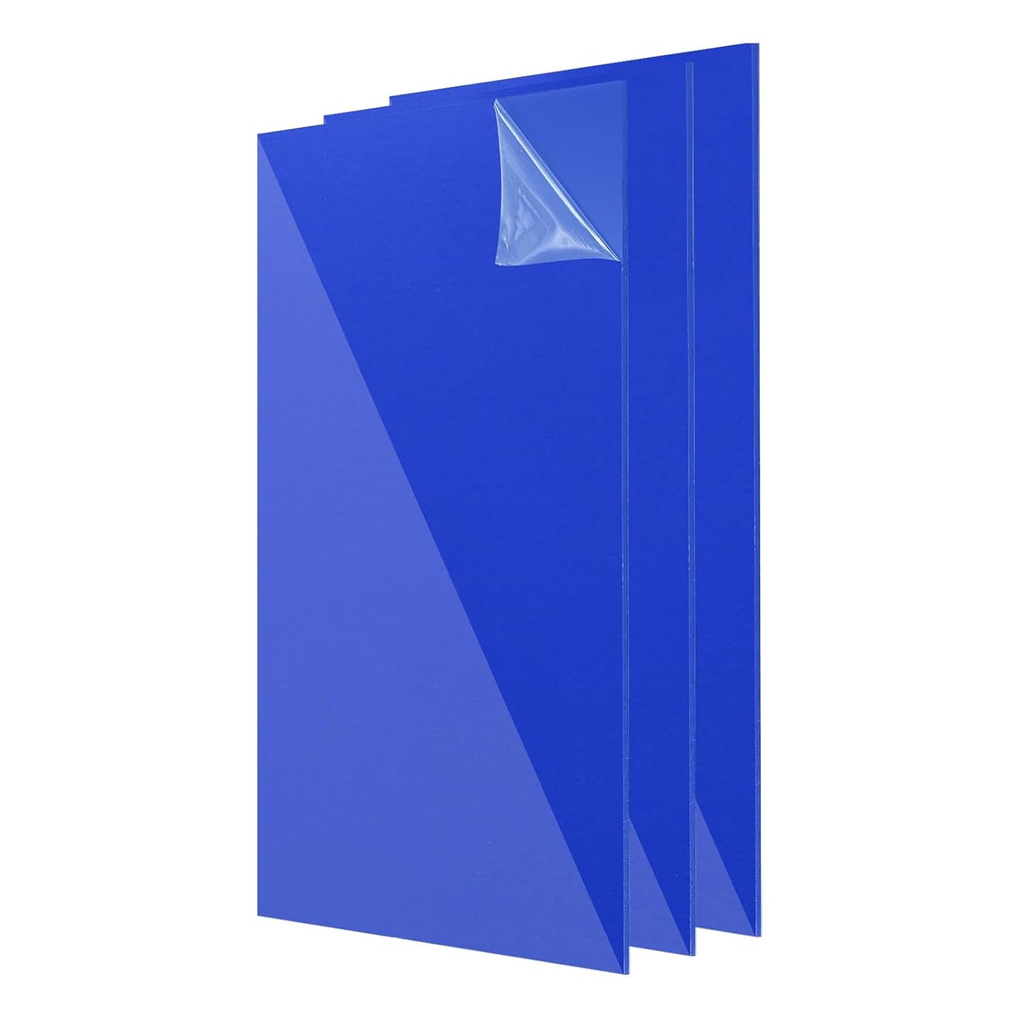 uxcell 3Pcs Acrylic Sheets 12x6 Inch Acrylic Panel 1/8 Inch-3mm Plastic Board for Picture Frames Sign Holders DIY Display Projects Craft, Clear Blue