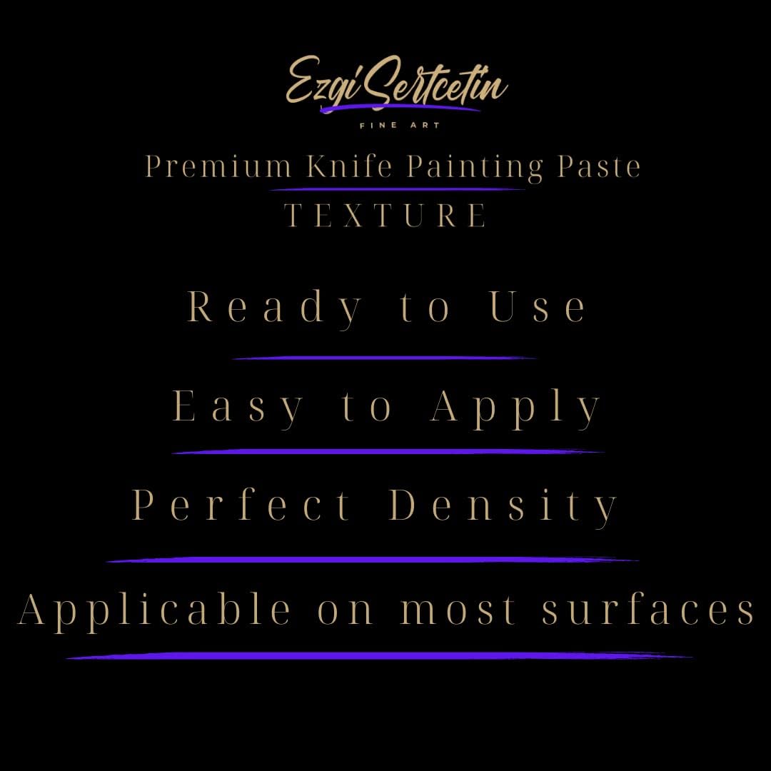 Premium Palette Knife Painting Paste|Texture Paste|Authentic Bright Colors|Ready to Use|Easy to Apply| 6oz (Pure White)