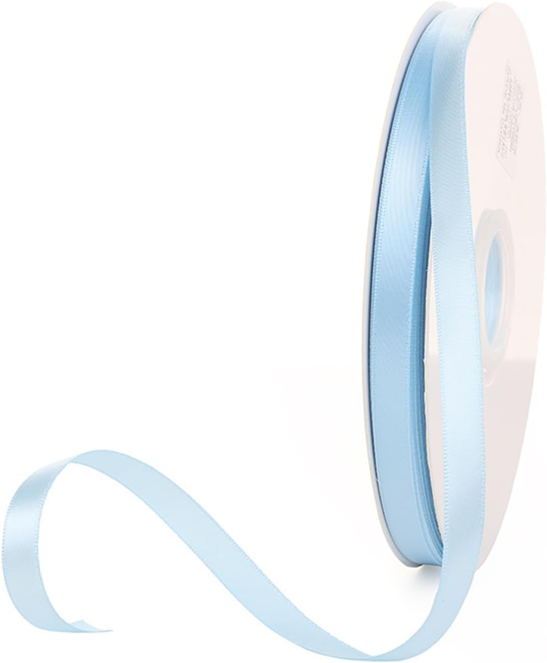 3/8" x 100 Yards Sky Blue Polyester Satin Ribbon Single Faced Bulk Fabric Ribbons for Gift Wrapping, Crafting and DIY Projects, Scrapbooking, Bows and Card Making