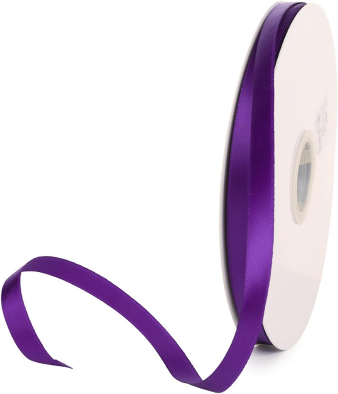 3/8" x 100 Yards Regal Purple Polyester Satin Ribbon Single Faced Bulk Fabric Ribbons for Gift Wrapping, Crafting and DIY Projects, Scrapbooking, Bows and Card Making