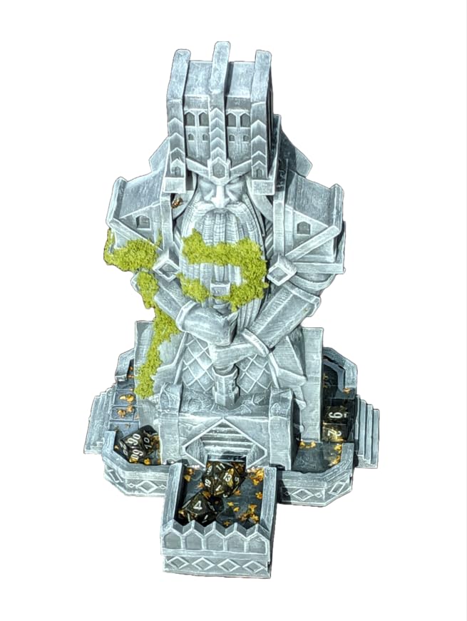 Dwarven 3D Printed Dice Tower - Baldur's Shrine by Unchained Games - Mythic Roll - Carve Your Fate in Stone with Ancestral Echoes and Valor! (01.) Black)