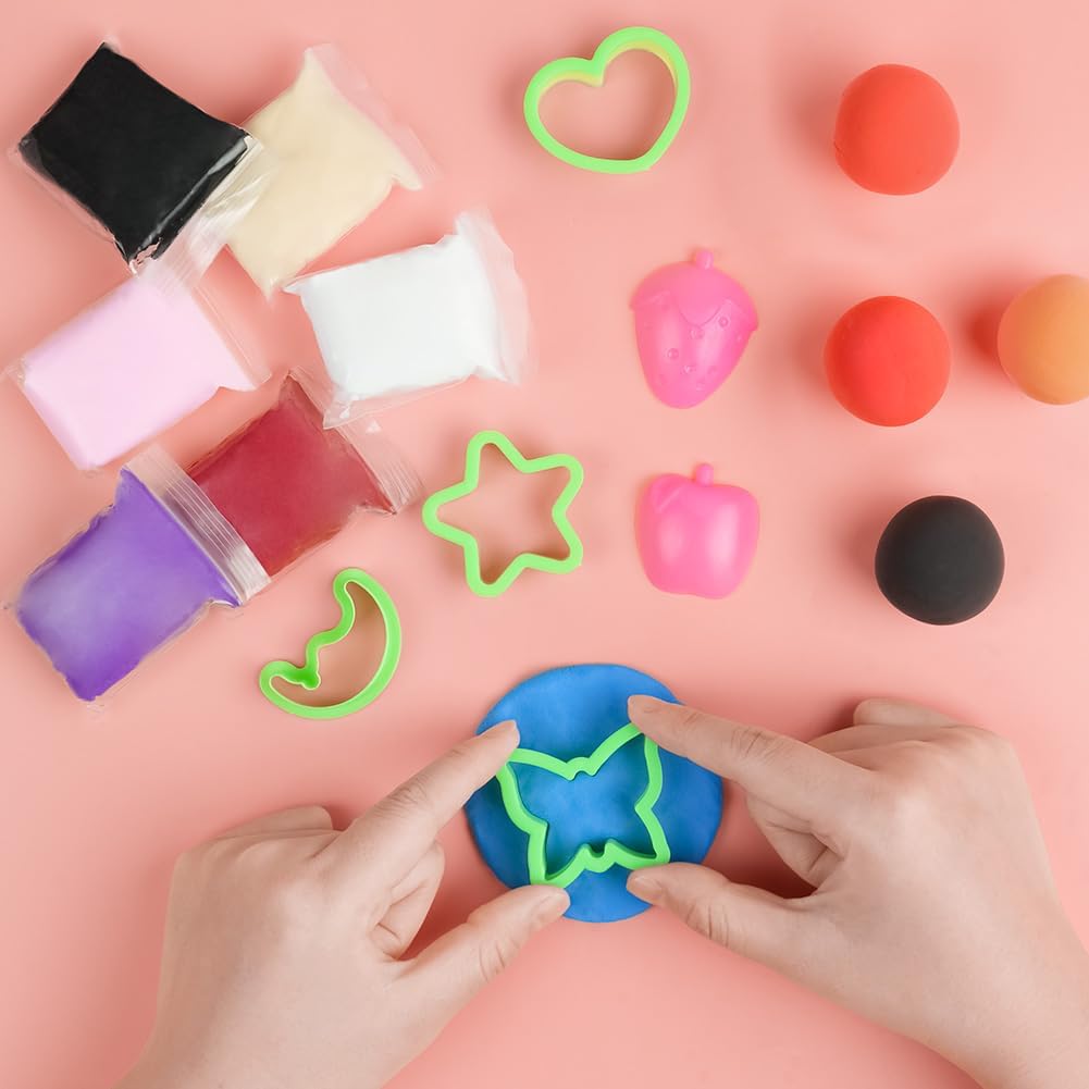 Ainiv Air Dry Clay Kit, 84 Colors DIY Model Magic Clay for Kids, Modeling Clay with 6 Sculpting Tools & 19 Mould, Ultra Light Arts and Crafts Kits for Boys Girls, Best Gifts for Kids