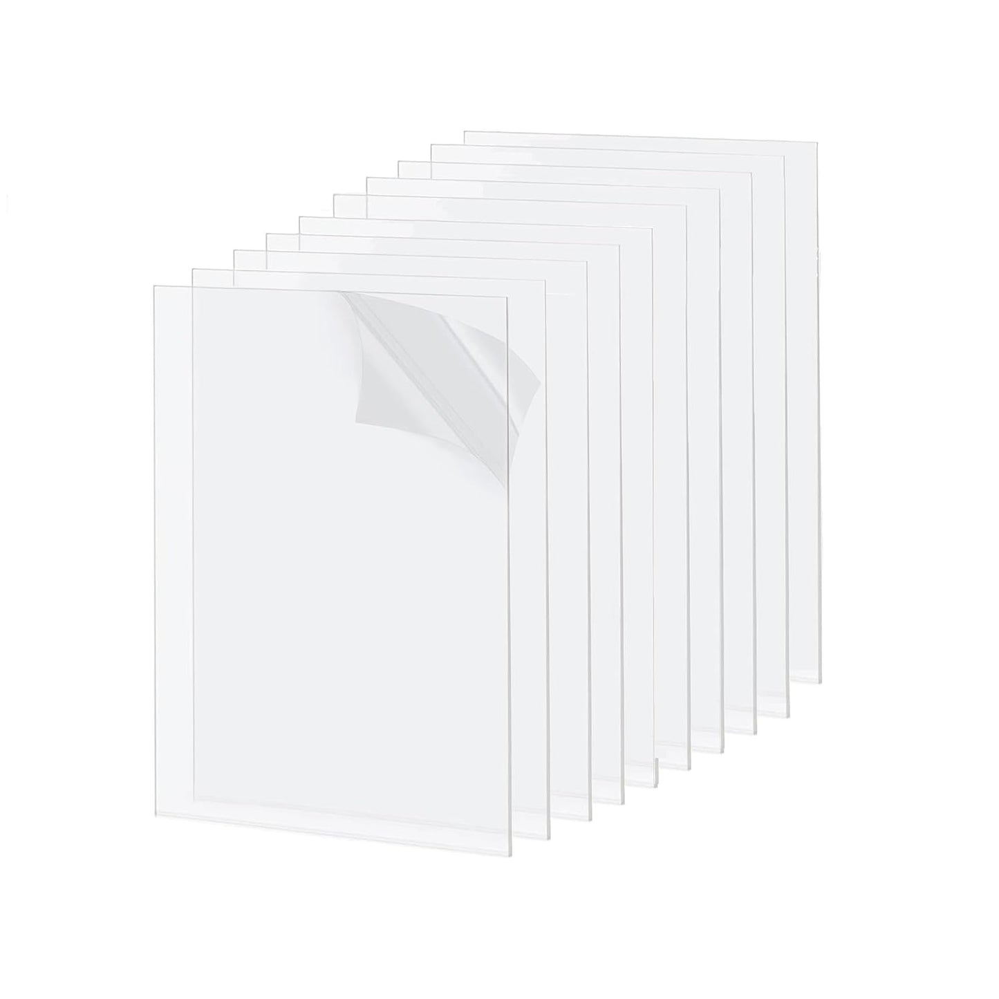 10 Pack 3.93x5.9 Clear Acrylic Sheet 1mm Thick, Clear Plexiglass Sheet 10x15cm, Plastic Plexiglass Board Acrylic Board for Wall Crafts Glass Picture Frame DIY Projects Signs and Painting