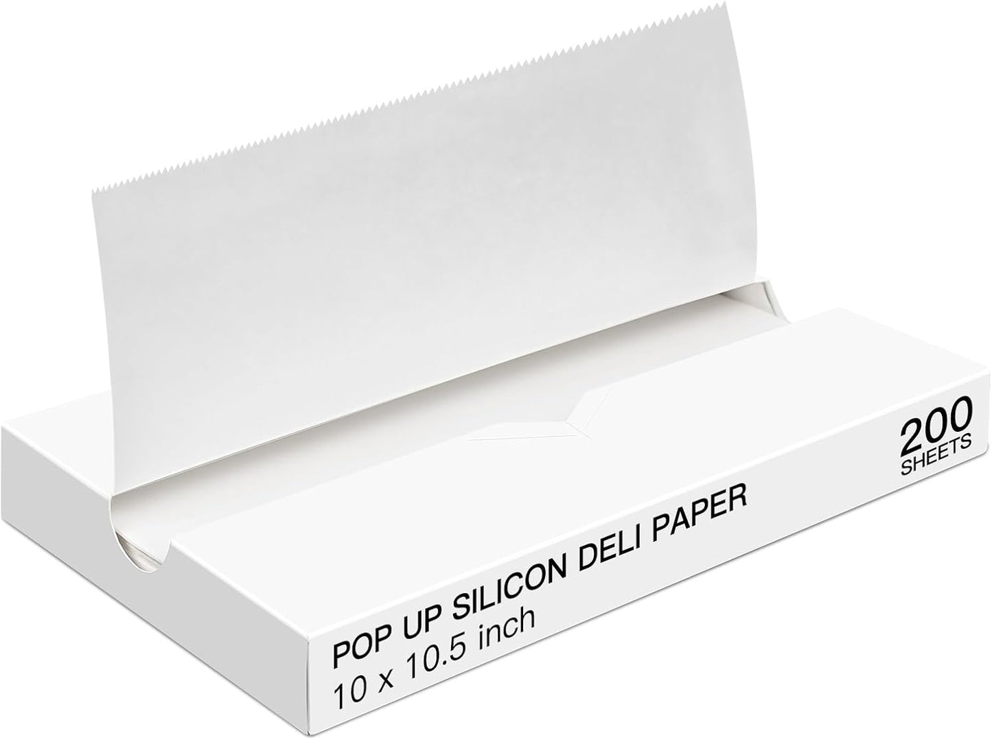 Precut POP UP Deli Paper Sheet Pack of 200, Interfolded Heavy Paper for Food Wrap and Serving (10" x 10-1/2", White）