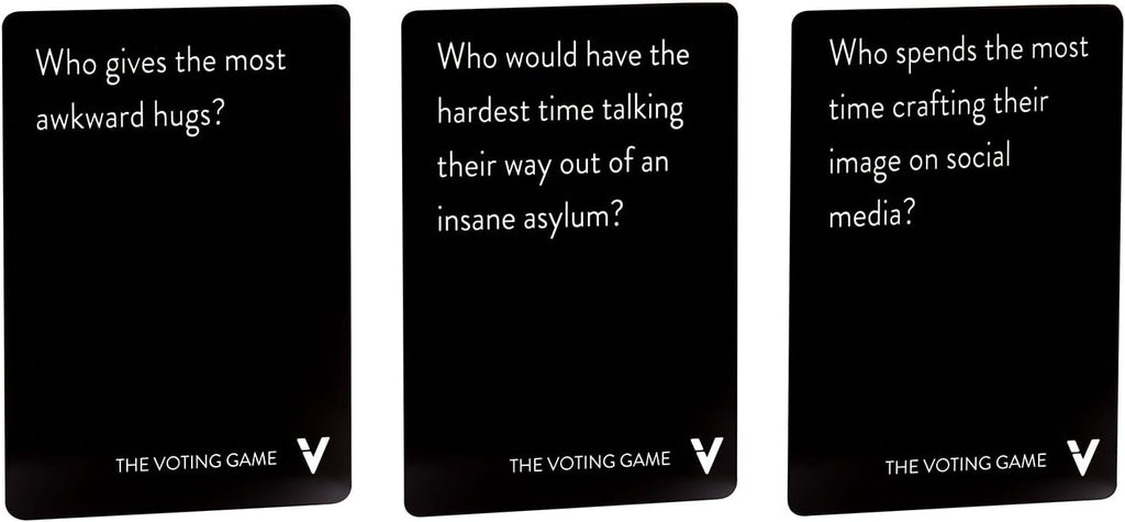 The Voting Game - The Hilarious Adult Party Card Game About Finding Out Who Your Friends are - Perfect for College Students, Fun Parties and Board Games Night with Your Friends