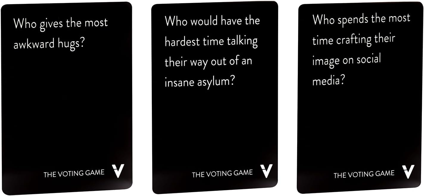 The Voting Game - The Hilarious Adult Party Card Game About Finding Out Who Your Friends are - Perfect for College Students, Fun Parties and Board Games Night with Your Friends