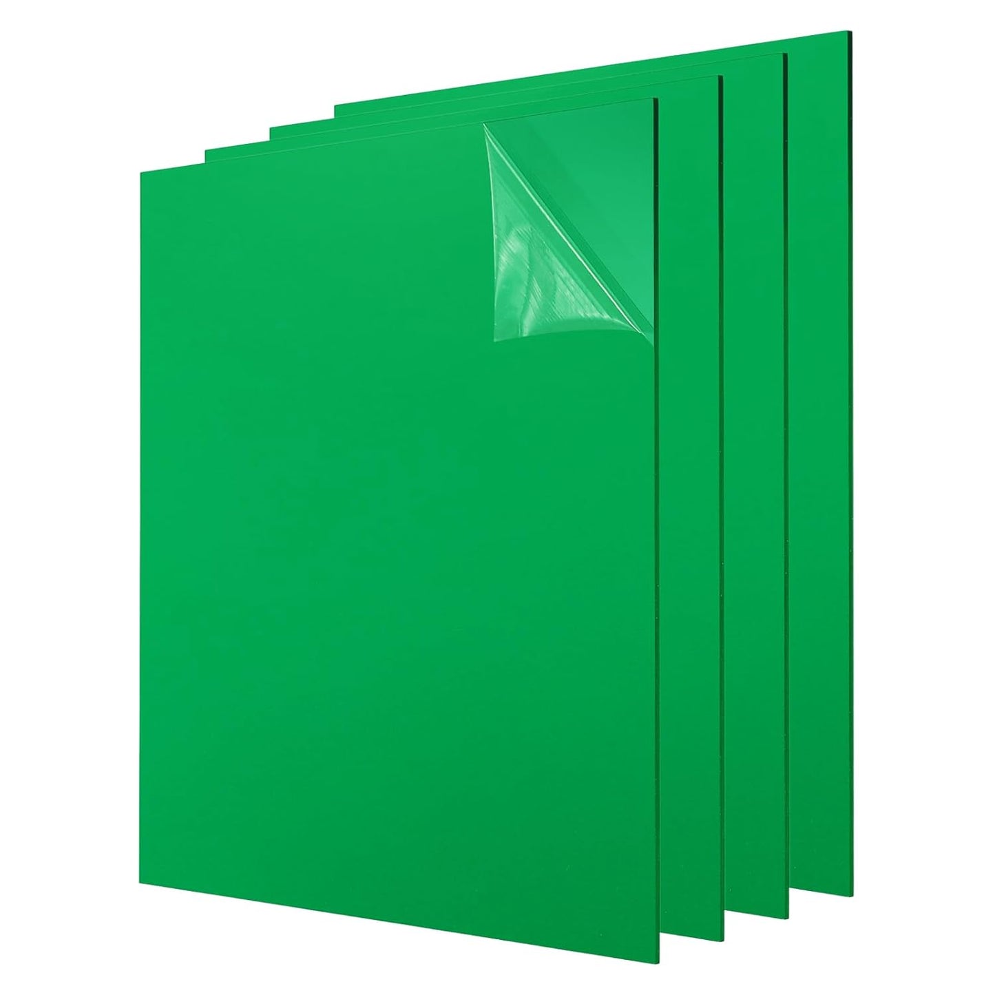 uxcell 4Pcs Acrylic Sheets 12x12 Inch Acrylic Panel 1/8 Inch-3mm Plastic Board for Picture Frames Sign Holders DIY Display Projects Craft, Green
