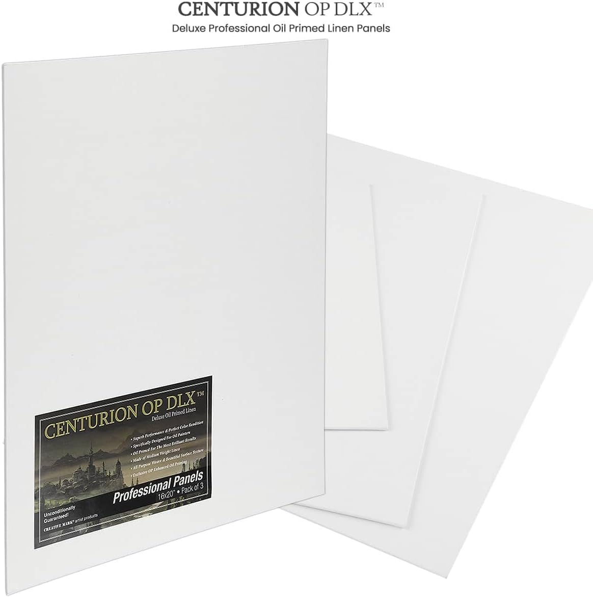 Centurion Deluxe Professional Oil Primed Archival Linen Panels - Enhanced Oil Priming for Superb Performance & Color Retention - [6 Pack - 9x12"]
