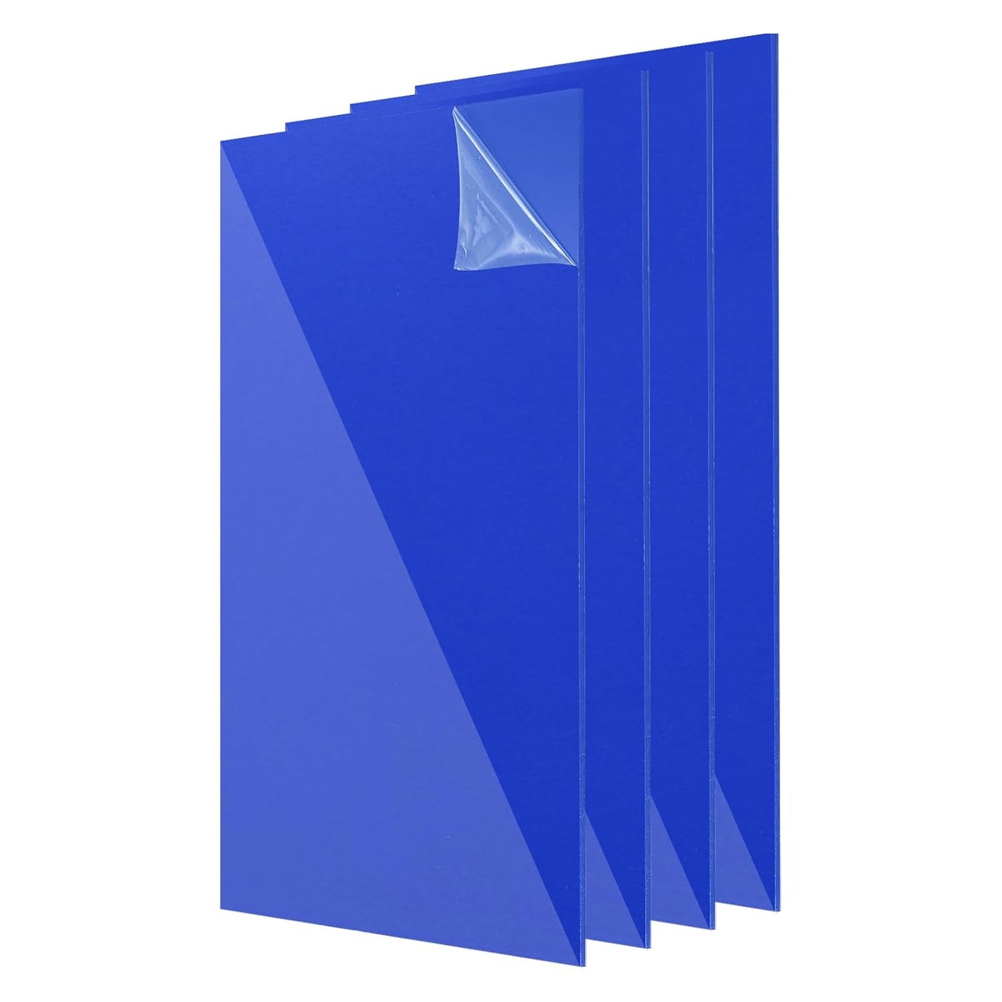 uxcell 4Pcs Acrylic Sheets 12x8 Inch Acrylic Panel 1/8 Inch-3mm Plastic Board for Picture Frames Sign Holders DIY Display Projects Craft, Clear Blue